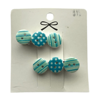 Image 2 of plaid button clips 🍰ྀི