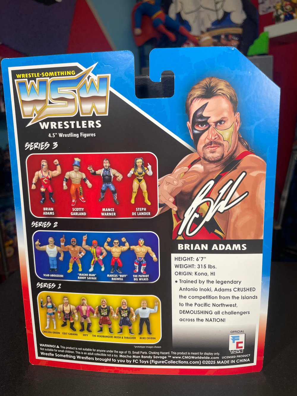 BRIAN ADAMS WRESTLE-SOMETHING WRESTLERS SERIES 3 (RED) BY FC TOYS