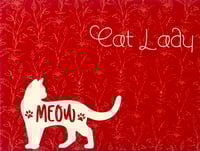 Cat Lady Fabric Print: 9x12