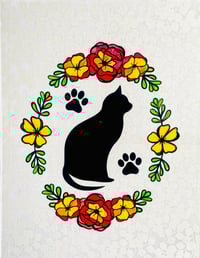 Flower Cat: 11x14