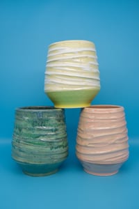 Image 3 of Ripple Vase - Yellow