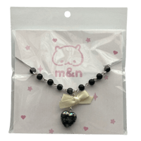 Image 2 of black beaded necklace's ꩜ .ᐟ