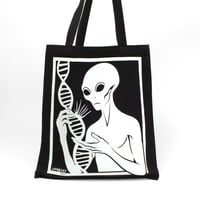 Image 1 of Alien DNA Tote Bag – Bold & Thought-Provoking Design