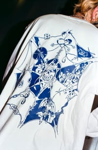 Image 3 of BLUE SPIDER WEB LONG-SLEEVE T-SHIRT