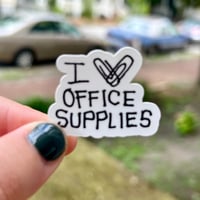 I <3 Office Supplies Sticker