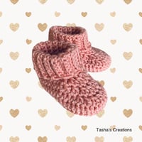 Image 1 of Pink Baby Booties