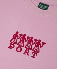 Image 2 of PASS~PORT_4 FLOWERS TEE (ORGANIC COTTON) :::DUSTY PINK:::