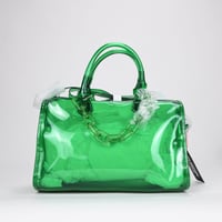 Image 2 of Like Dreams Iced Out Hologram Clear Satchel Crossbody Bag, Green