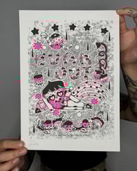 Image 1 of STRAWBERRY BURN OUT RISO PRINT