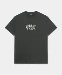 Image 1 of PASS~PORT_4 FLOWERS TEE (ORGANIC COTTON) :::VINTAGE BLACK:::