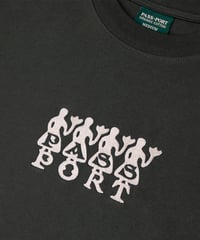 Image 2 of PASS~PORT_4 FLOWERS TEE (ORGANIC COTTON) :::VINTAGE BLACK:::