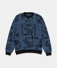 Image 1 of PASS~PORT_EYEBALL KNIT SWEATER :::HARBOUR BLUE:::