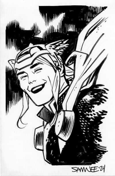 Image of Thor The Mighty Avenger Doodle