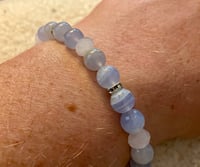 Image 2 of Laced Bloom - Blue Lace Agate & Rose Quartz