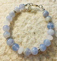 Image 3 of Laced Bloom - Blue Lace Agate & Rose Quartz