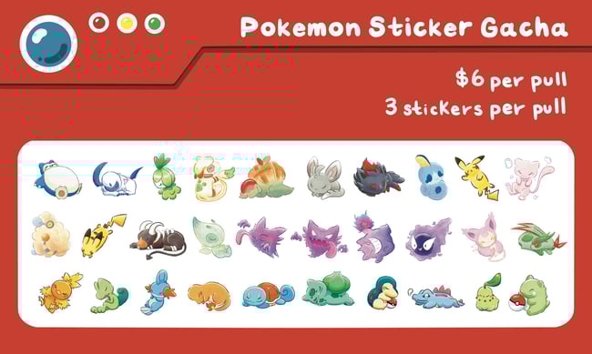 Pokemon Sticker Gacha