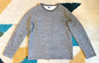 Image 1 of Japan Blue jeans Momotaro inlay gray sweater shirt, size M