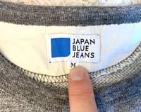 Image 3 of Japan Blue jeans Momotaro inlay gray sweater shirt, size M