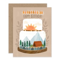 Camping Cake Birthday Notecard