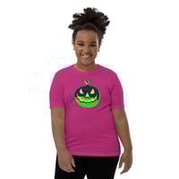 Image 3 of Youth Short Sleeve T-Shirt - Jack O Lantern Vintage Green-Black
