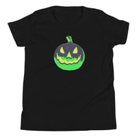 Image 6 of Youth Short Sleeve T-Shirt - Jack O Lantern Vintage Green-Black