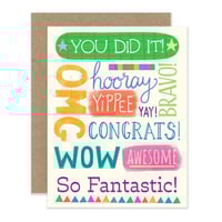 Congratulations Typography Notecard