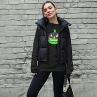 Image 7 of Long Sleeve Tee (Adult M/F) - Jack O Lantern Vintage Green-Black