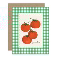 Gingham Tomato Notecard