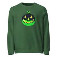 Image 9 of Sweatshirt (Adult M/F) - Jack O Lantern Vintage Green-Black