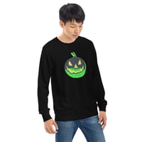 Image 10 of Sweatshirt (Adult M/F) - Jack O Lantern Vintage Green-Black