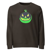Image 6 of Sweatshirt (Adult M/F) - Jack O Lantern Vintage Green-Black