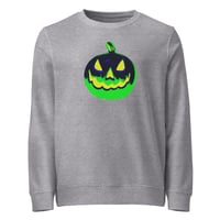 Image 3 of Sweatshirt (Adult M/F) - Jack O Lantern Vintage Green-Black