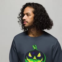 Image 17 of Sweatshirt (Adult M/F) - Jack O Lantern Vintage Green-Black