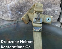 Image 16 of WWII M2 101st Airborne Helmet 502nd PIR NCO D-bale Front Seam & Paratrooper liner. 1st Aid Kit.
