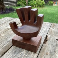 Image 1 of Midcentury-Style Walnut Hand Sculpture
