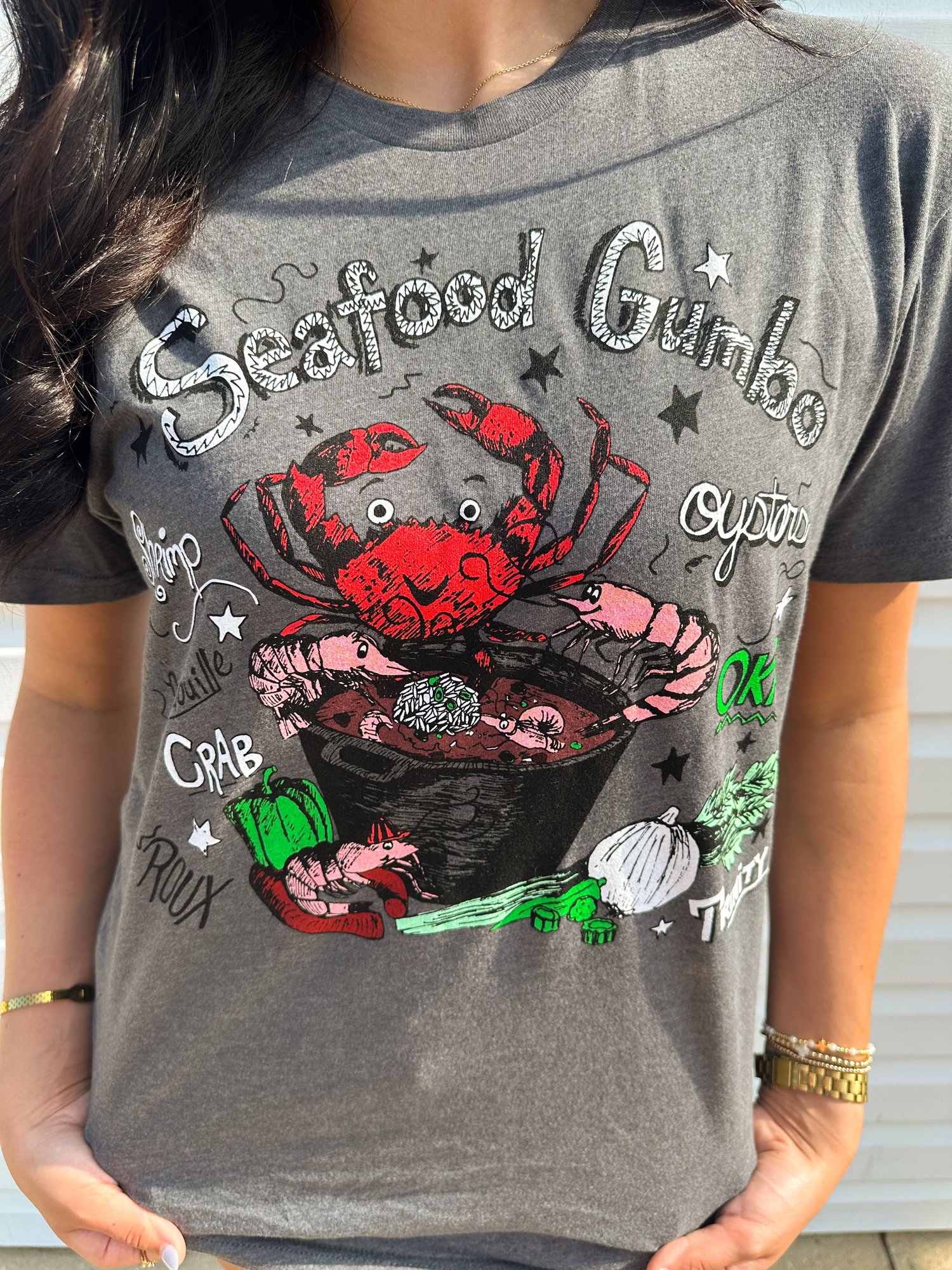 Image of Adult Seafood Gumbo Tee 