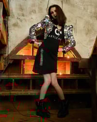 Image 4 of Jaded Metallic Reflective Jacket - Edgy Retro-Futurist Bomber in Shimmer