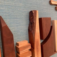 Image 4 of Midcentury Style Cityscape Framed Sculpture