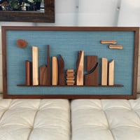 Image 2 of Midcentury Style Cityscape Framed Sculpture