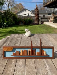 Image 2 of Framed Midcentury-Style Cityscape Sculpture