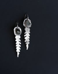 Image 1 of Jade Fern Silver Earrings