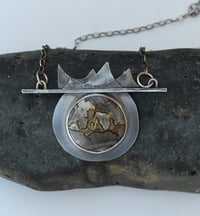 Image 3 of Mountains to Climb Silver Agate Necklace