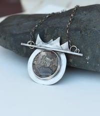 Image 4 of Mountains to Climb Silver Agate Necklace