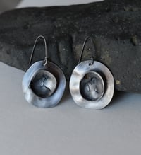 Image 2 of Walking Wild Big Organic Silver Earrings