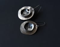Image 3 of Walking Wild Big Organic Silver Earrings