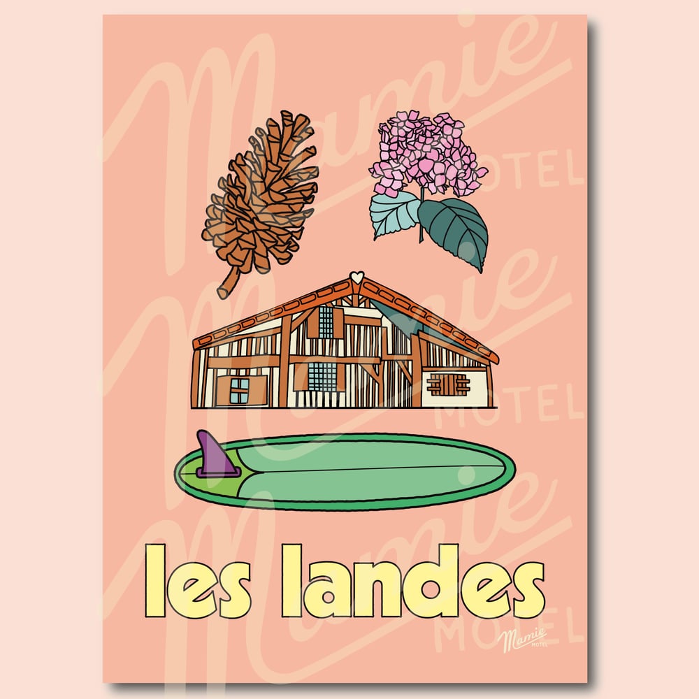 Image of Carte postale • Les landes souvenir • 