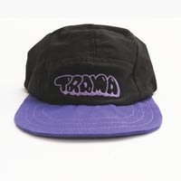 SOFT CAP - BUBBLE - NOIR - MAUVE - EMBROIDERY