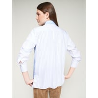 Image 2 of CAMISA AZUL RAYAS BORDADO PERRO