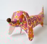 Image 2 of Handmade Retro Fabric Dachsund Toy