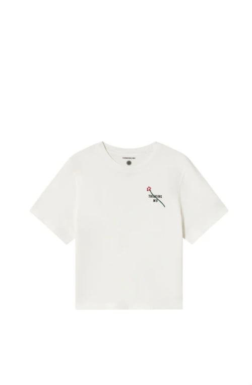 Image of 1-Camiseta flor bordada